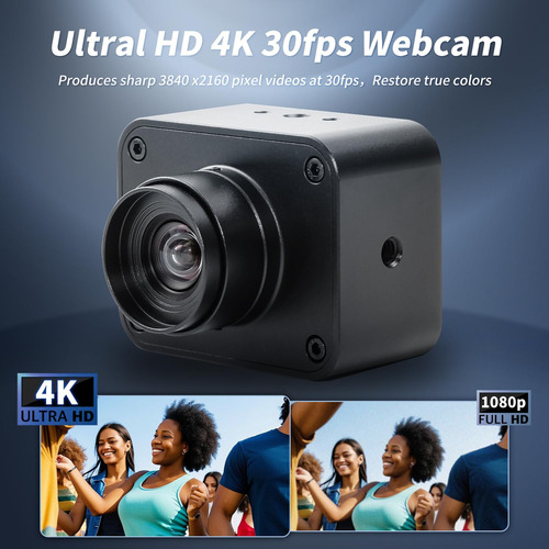 Cámara Usb Mokose 4k, Webcam Con Enfoque Manual Usb3.0 Y