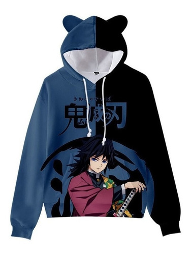 Sudadera Con Capucha Anime Demon Slayer Nezuko Con Orejas De