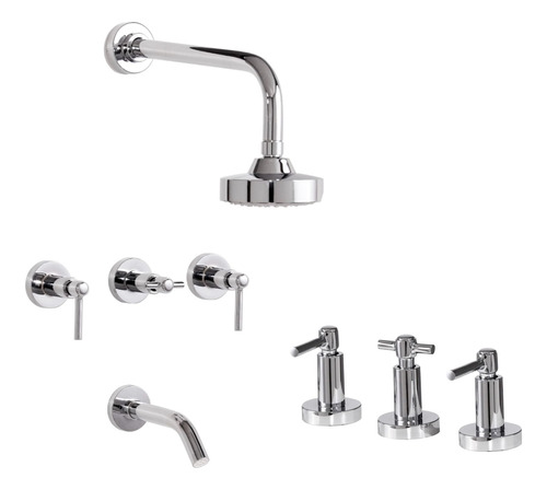 Griferia Combo Bidet/ducha Majos Arion Lever Cromo Cceramico