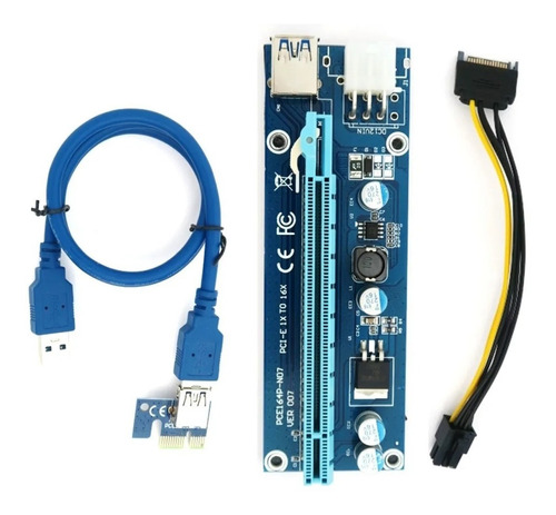 Riser Pci-e 16x A 1x - Ext X Usb 3.0 60 Cm Mineria V 007 Rig