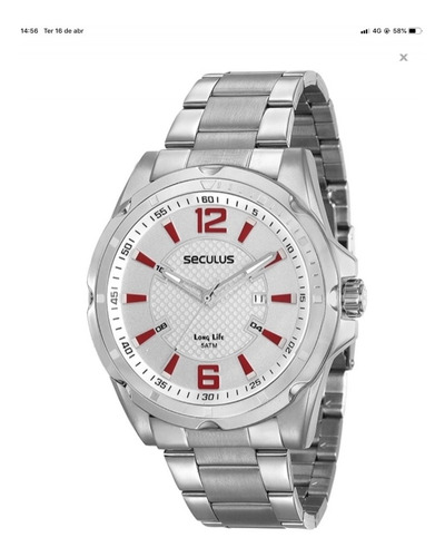 Relógio Seculus Masculino Long Life - 20577g0svna2