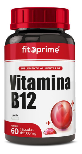 Vitamina B12 7.2 mcg con 60 cápsulas de sabor neutro Fitoprime