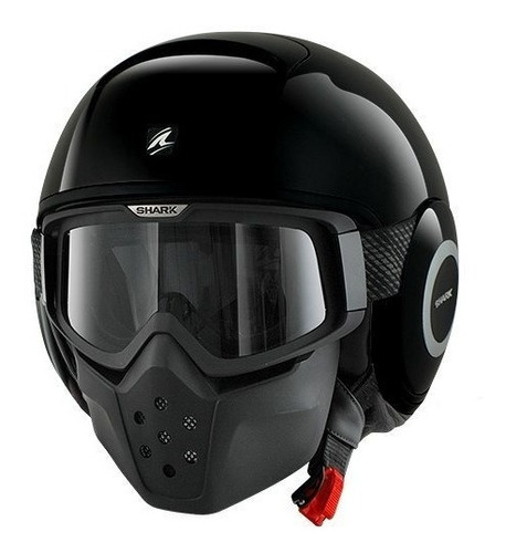 Casco Shark Drak Blank Negro Brillante Bamp Group