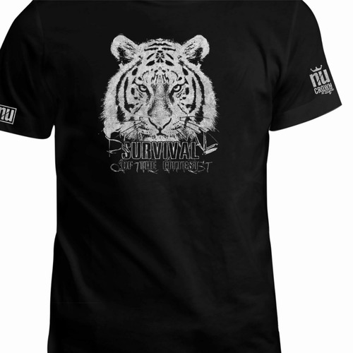 Camiseta Estampada Tigre Hombre Unisex Animal Inp Eco