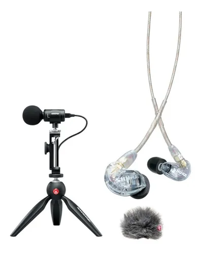 Kit Shure Micrófono Mv88 Audifono Se215-cl Shure Smv88 Graba