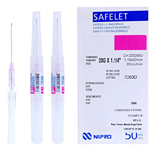 Cateter Intravenoso 20g X 1.1/4 Nipro (caja X 50)
