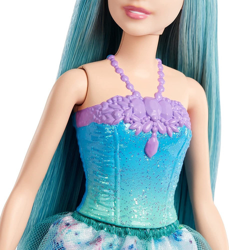Barbie Dreamtopia Princess Doll (pequeña, Pelo Turquesa), Co