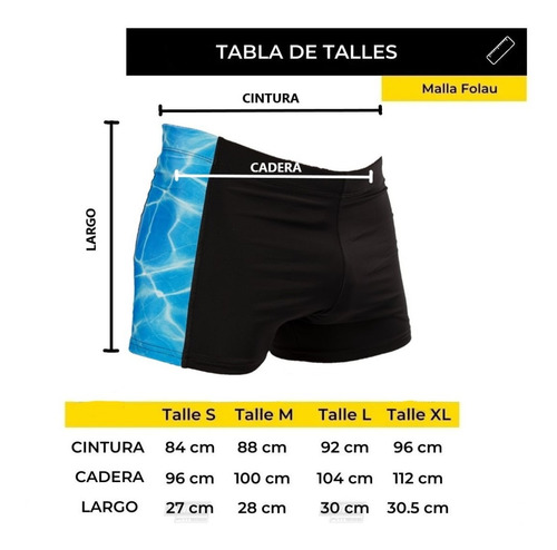 Imagen 7 de 7 de Sunga Hombre Natacion Malla Folau Uv50 Cloro Friendly®