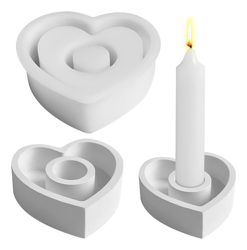 Molde En V Para Velas En Forma De Corazón, Vela De Té, Resin