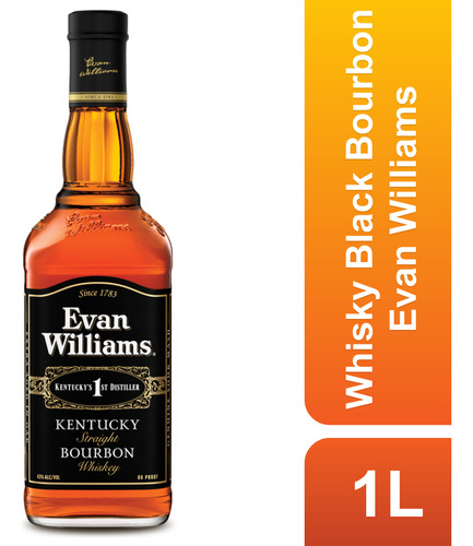 Whisky Black Bourbon 1 Litro Evan Williams