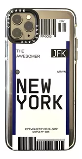 Funda Protector Ticket New York Para iPhone 12 / Pro +vidrio