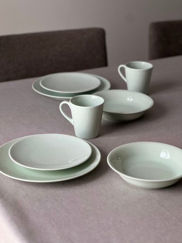 Imagen 8 de 10 de Vajilla 16 Piezas Platos Playo Postre Jarros Mug Ceramica Ku