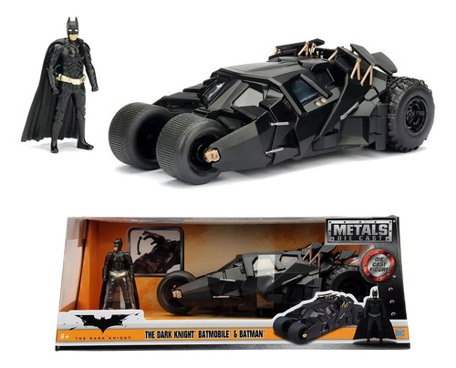 Coche miniatura negro Batmobile E Batman 1:24 Dark Knight