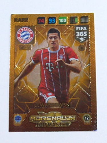 Tarjeta Top Master Robert  Lewandowski Adrenalyn Panini 2018