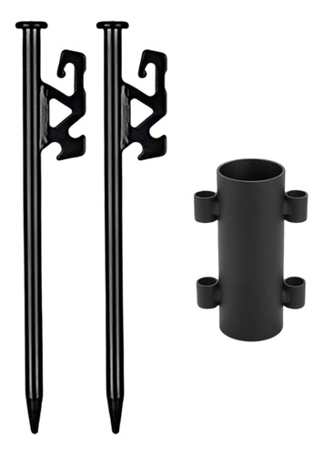2 Uds. Toldo De Estacas Para Tienda De 30 Cm Con Soporte