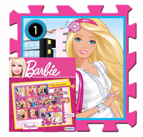 Piso De Goma Eva Barbie 9 Piezas + Rayuela - Sharif Express