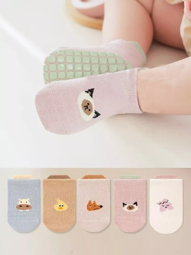 Calcetines Algodón Bebe Antiderrapantes 10 Pares