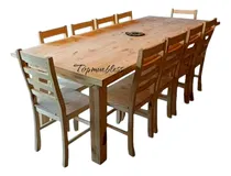 Comprar Mesa Quincho, Comedor, Galerias 2x85 +8  Sillas 4 Fajas