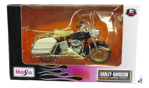 Moto Harley Davidson 1968 Flh Electra Glide Esc 1/18 -maisto