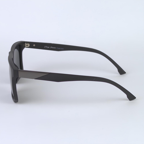 Óculos De Sol Preto Polarizado Masculino Com Metal Vh 6289