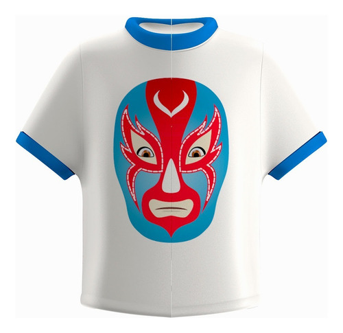 Porta Cepillo Diseño Playera Lucha Libre Azul Luchador