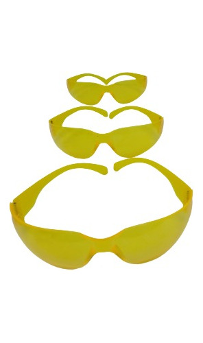 Lentes Protectores Luz Ultravioleta Amarillo X 3 Unidades