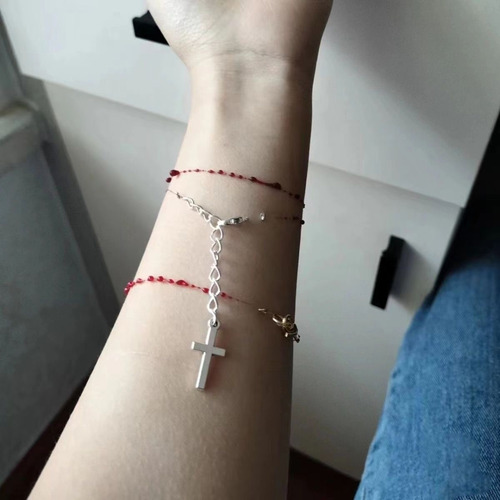 (a) Pulsera Con Forma De Gota De Sangre Roja Con Personalida