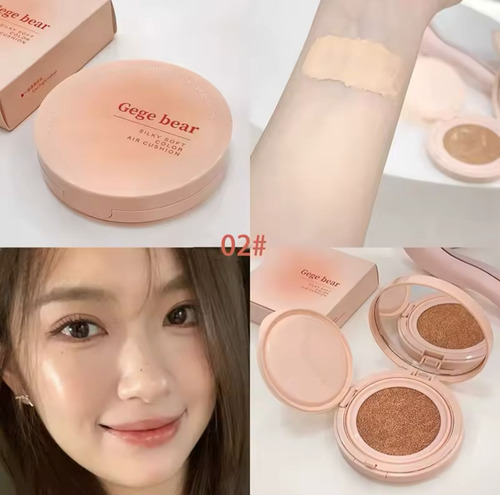 Base Maquillaje Cushion Acabado Natural Silky Soft Gege Bear 02