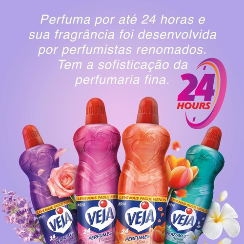 Imagem 3 de 7 de Limpador Perfumado Veja 2l Flores E Sonhos C/30% Off