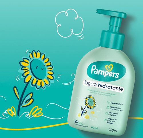 Pampers Loção Hidratante + Shampoo + Condic Seu Bebê Merece