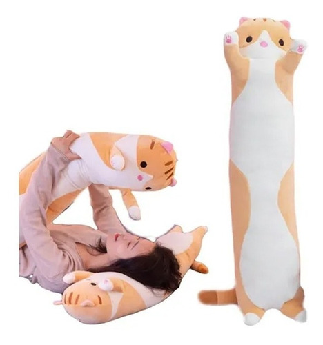 Imagen 3 de 7 de Gato Peluche Almohada Felpa Relleno Algodón Para Abrazarlo