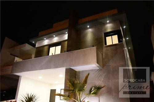 Imagem 9 de 30 de Sobrado Com 4 Dormitórios À Venda, 350 M² Por R$ 2.199.000 - Condomínio Mont Blanc - Sorocaba/sp, Próximo Ao Shopping Iguatemi. - So0005