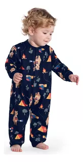 Pijama Macacão Em Soft Quente Inverno Infantil Menino Kyly