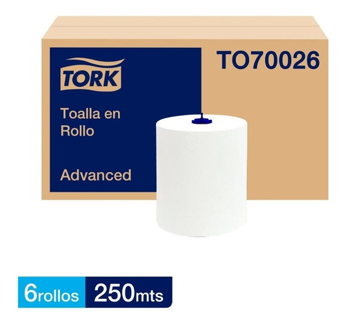 Imagen 2 de 2 de Toalla En Rollo Tork Matic® Advanced 6 Rollos De 250 M.