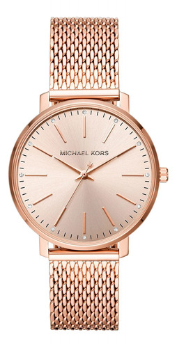 Reloj Mujer Michael Kors Mk4340 Cuarzo Pulso Oro Rosa En