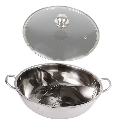 . Olla Caliente Con Tapa Separadora, Utensilios De 31,2 Cm