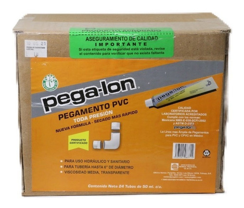 Imagen 3 de 4 de Pegalon Cemento Pvc Climacaliente Caja Con 24 Tubos De 50 Ml
