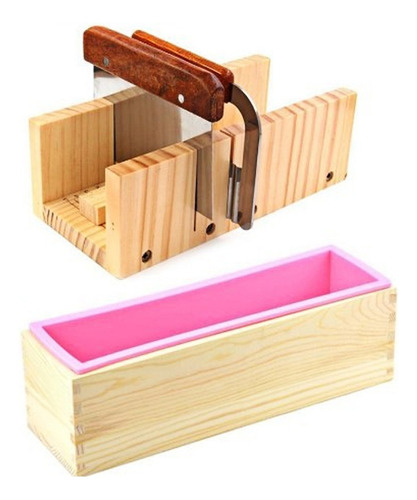 Caja Rectangular De Madera/silicona Para Hacer Jabón 1200 Ml