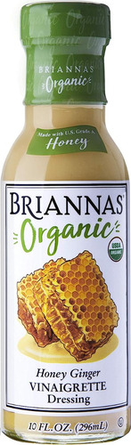 Briannas Organic Honey Ginger Vinaigrette Dressing 296 Ml