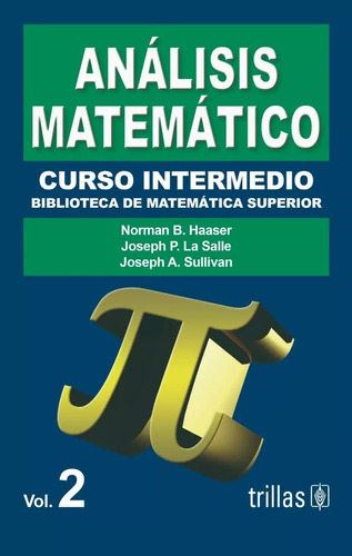 Libro Análisis Matemático 2: Curso Intermedio Trillas