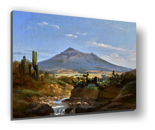 Cuadro Canvas Bastidor Vista Volcán Popocatépetl 1873 88x100