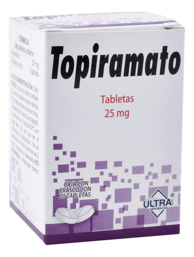 Topiramato ultra Topiramato 25 Mg Caja C/20 Tabletas - Ultra laboratorios, s.a. de c.v.