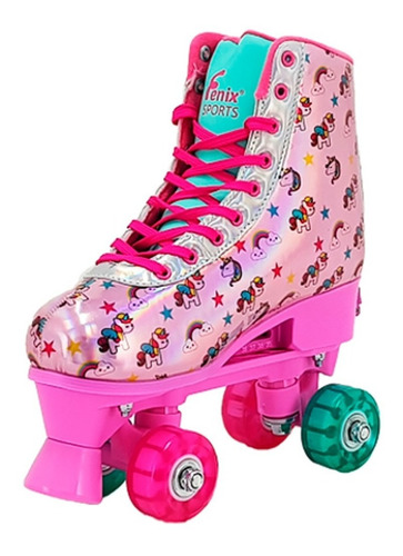 Patins Infantil Roller 4 Rodas Ajustável Clássico Fênix