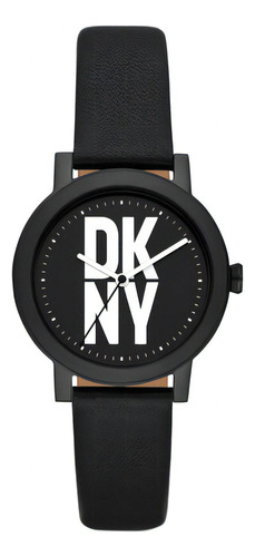 Reloj Mujer Dkny Soho D Analogo Piel Ne Color De La Correa Negro