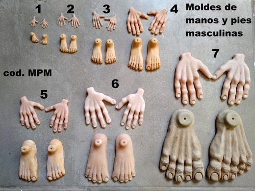 Molde Media Pierna Y Medio Brazo, Duendes, Muñecos. N2