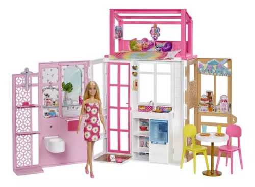 Kit Casa Barbie Com Moveis Completo Pintada 1,2 M Altura P-p