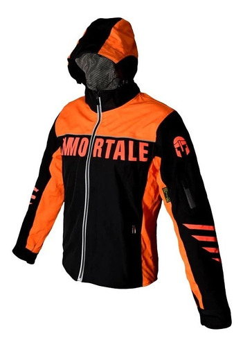 Chamarra Para Moto Immortale Urban Naranja Con Protecciones 