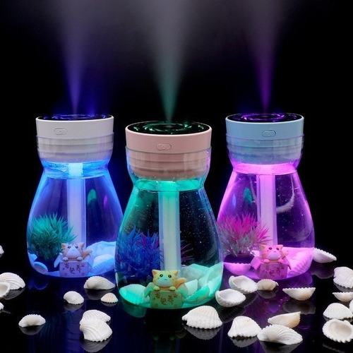 Combo De Humidificador Con Paisaje Led + Escencia