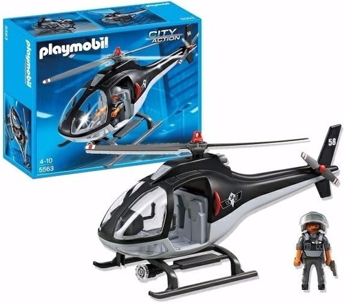 Playmobil 5563 Helicoptero Equipo Especial De Policias City