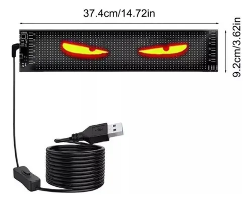 P Mq Pantalla Led Flexible Programable Para Automóvil Luz